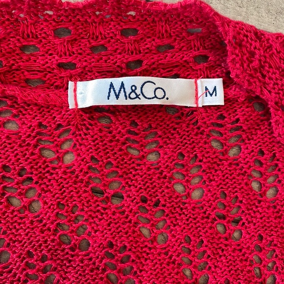 M&Co. Red Knit Bolero - Picture 3 of 4